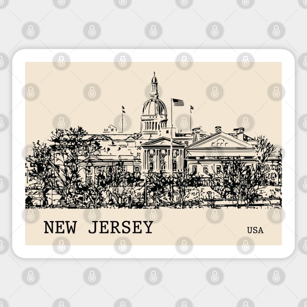 New Jersey State USA Sticker by Lakeric